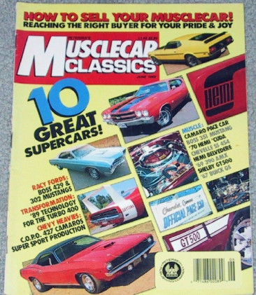 MUSCLECAR CLASSICS 1989 JUNE - COPO, BOSS429, AMX
